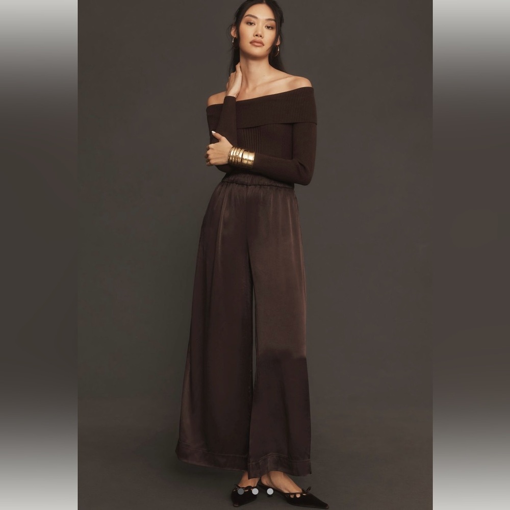 Size Medium Anthropologie off the shoulder Jumpsuit